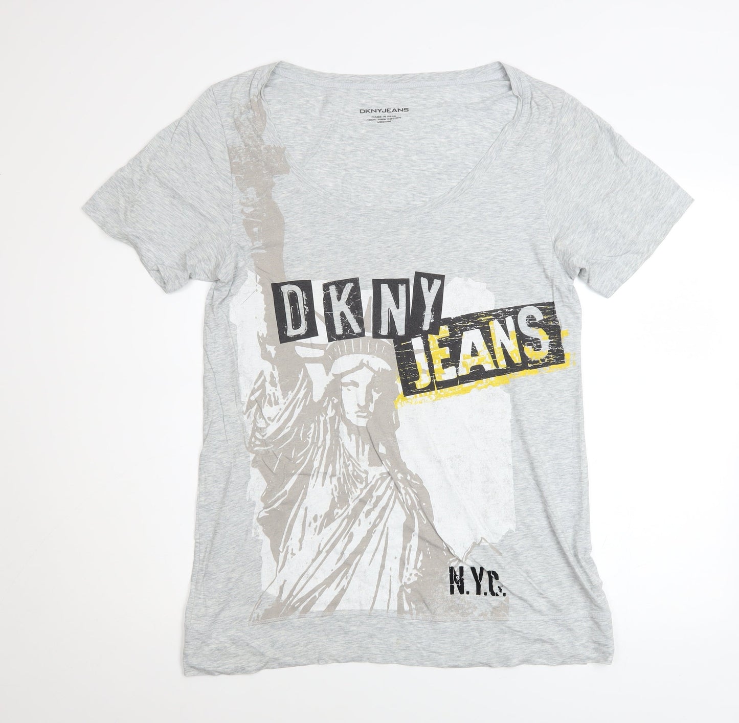 Mens UK Size M DKNY Jeans Grey  T-Shirt