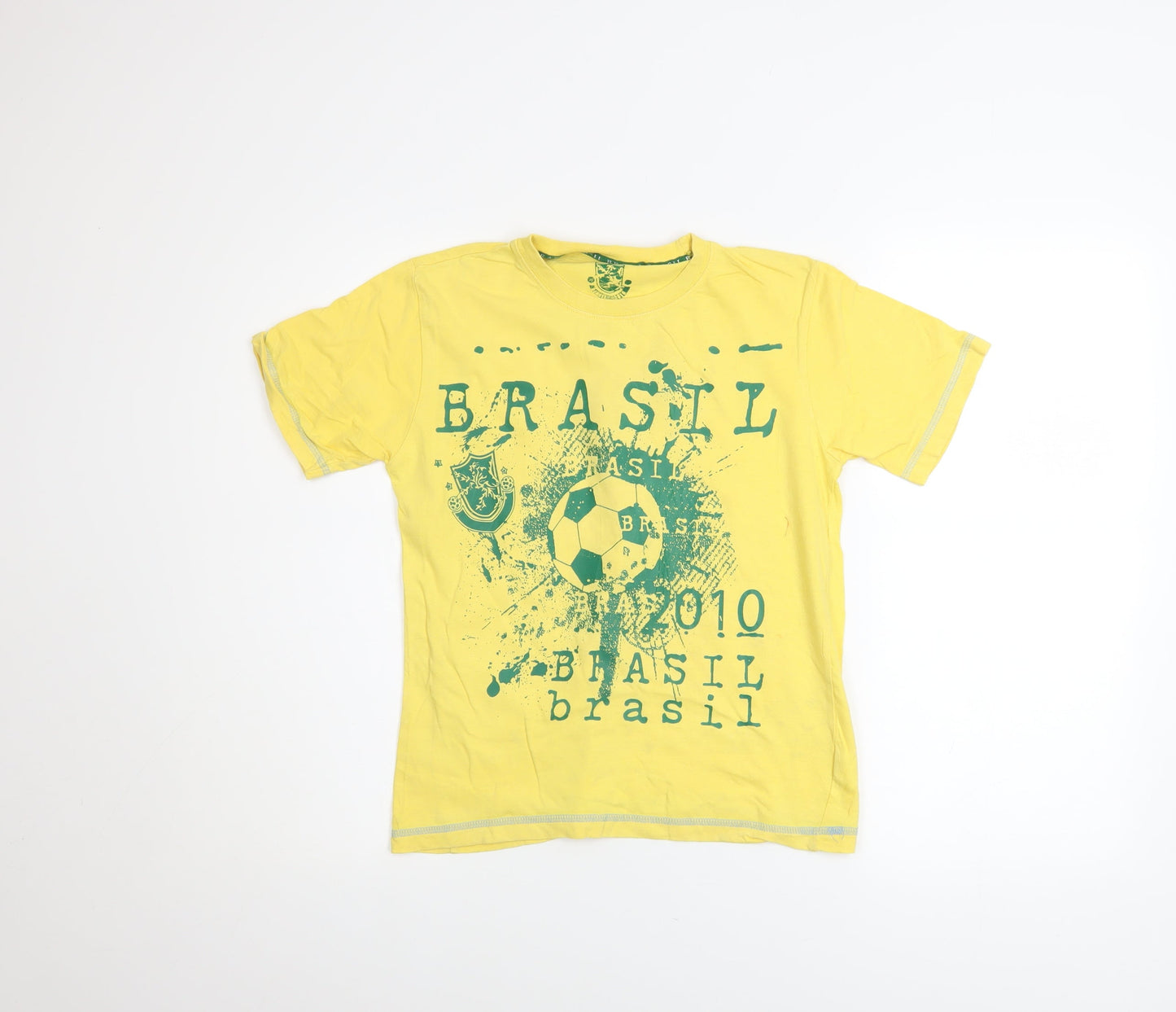 Boys UK Size 9-10 Years Primark Yellow Basic T-Shirt