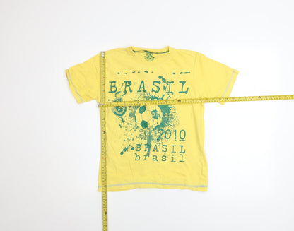 Boys UK Size 9-10 Years Primark Yellow Basic T-Shirt