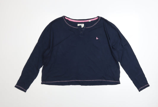 Womens UK Size 10 Jack Wills Blue Cropped T-Shirt