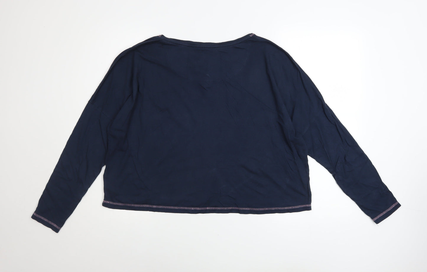 Womens UK Size 10 Jack Wills Blue Cropped T-Shirt
