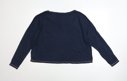 Womens UK Size 10 Jack Wills Blue Cropped T-Shirt