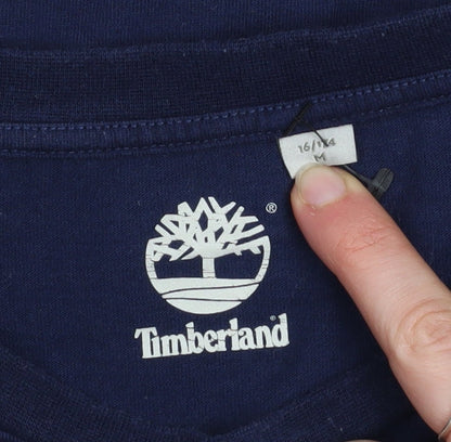 Boys UK Size 14-15 Years Timberland Blue Basic T-Shirt