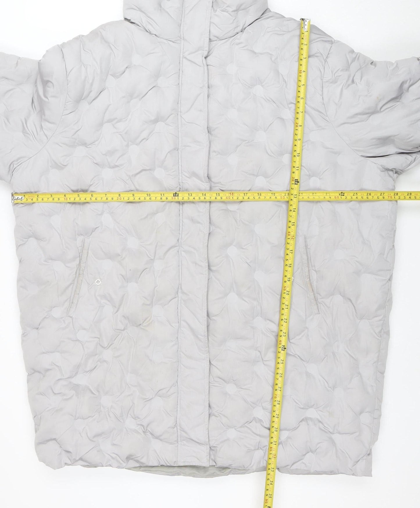 Womens UK Size 14 Boohoo Grey Puffer Jacket