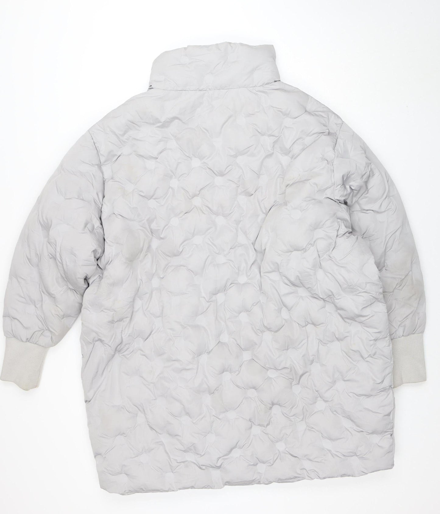 Womens UK Size 14 Boohoo Grey Puffer Jacket