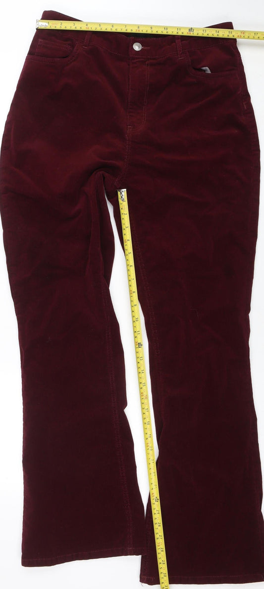 Womens UK Size 4 Pieces Regular Fit Casual Party/Cocktail Red Trousers