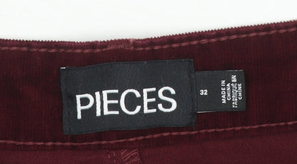 Womens UK Size 4 Pieces Regular Fit Casual Party/Cocktail Red Trousers