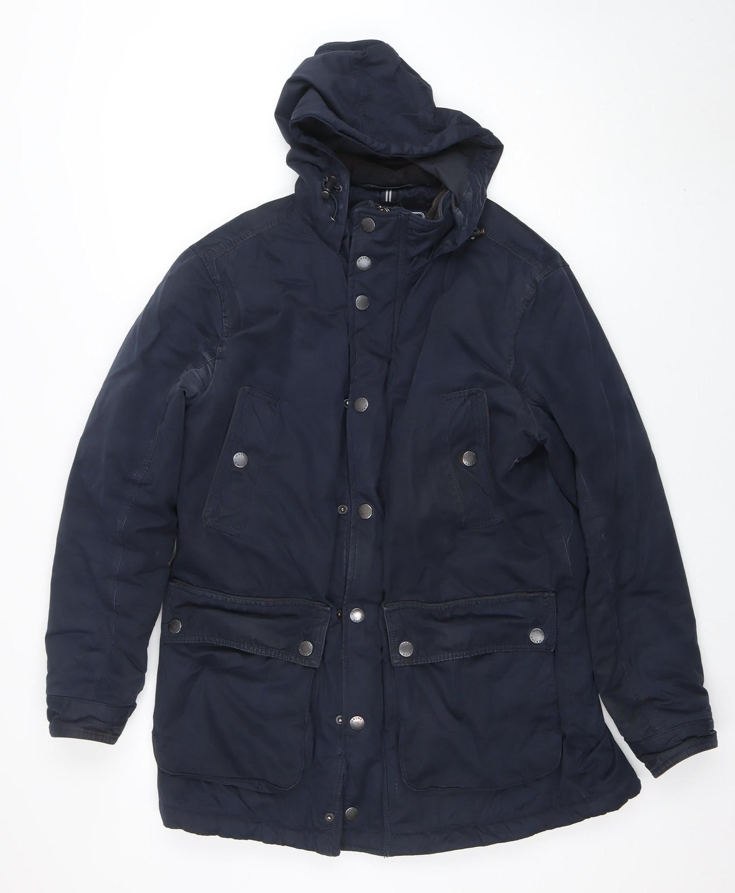 Mens UK Size S Maine New England Blue Parka Coat