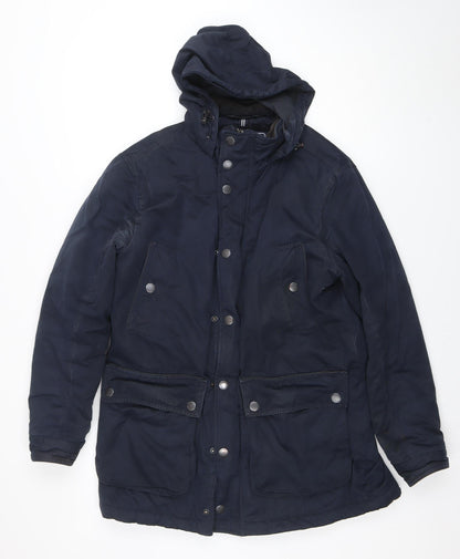 Mens UK Size S Maine New England Blue Parka Coat