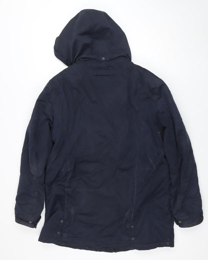 Mens UK Size S Maine New England Blue Parka Coat
