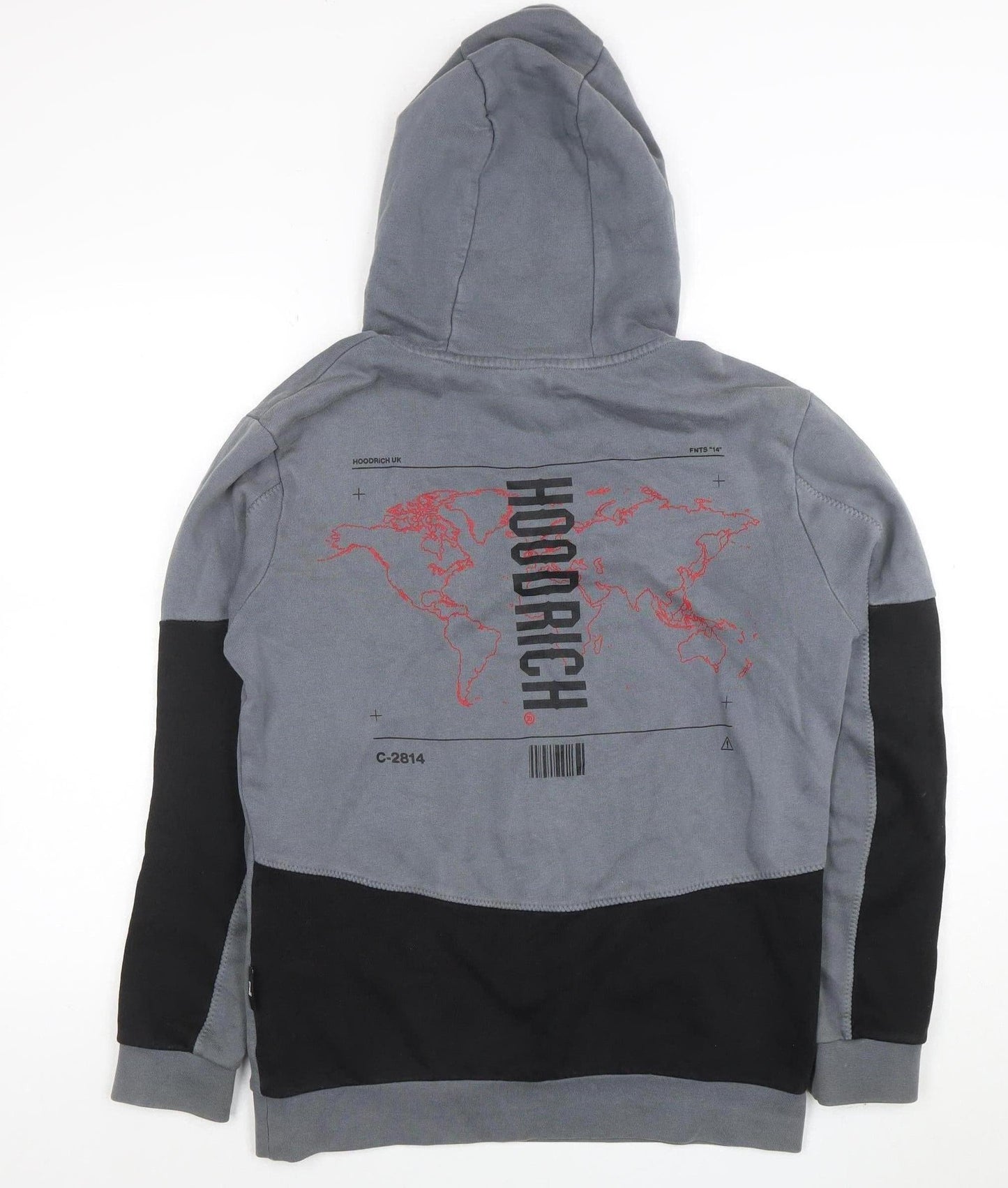 Mens UK Size S Hoodrich Grey Pullover Hoodie
