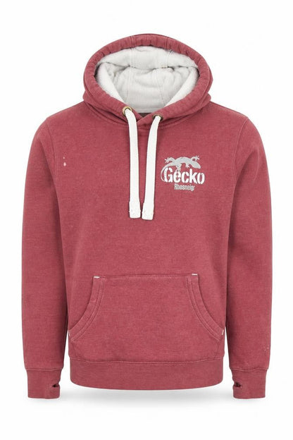 Mens UK Size S Gecko Red Pullover Hoodie