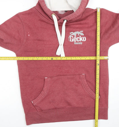 Mens UK Size S Gecko Red Pullover Hoodie