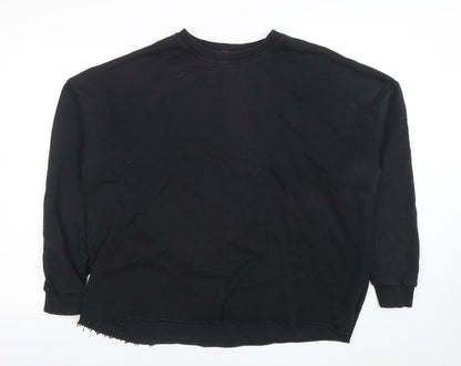 Womens UK Size L Zara Black Pullover Sweatshirt