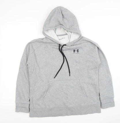 Womens UK Size S Under armour Grey Pullover Hoodie