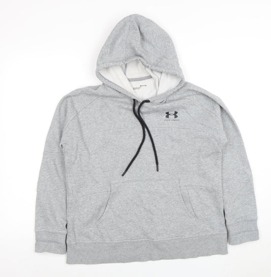 Womens UK Size S Under armour Grey Pullover Hoodie