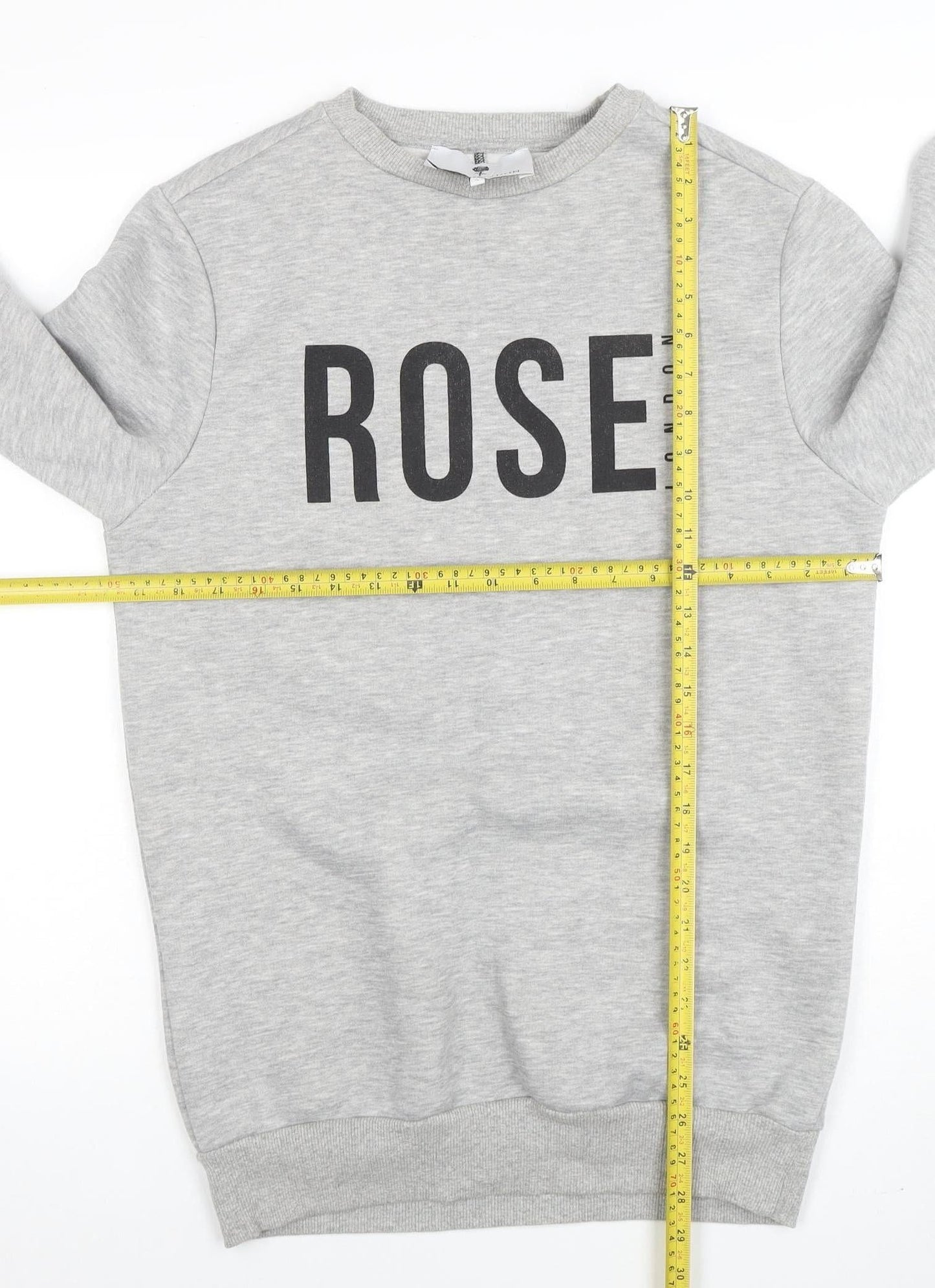 Mens UK Size S Rose London Grey Pullover Sweatshirt