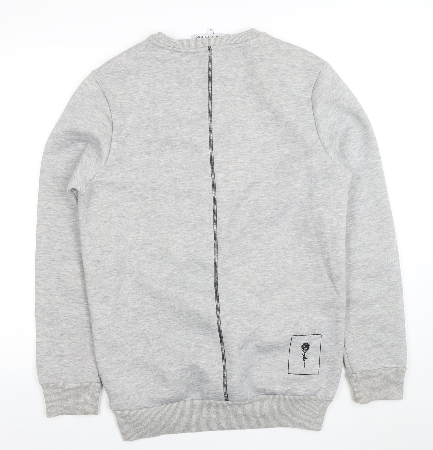 Mens UK Size S Rose London Grey Pullover Sweatshirt