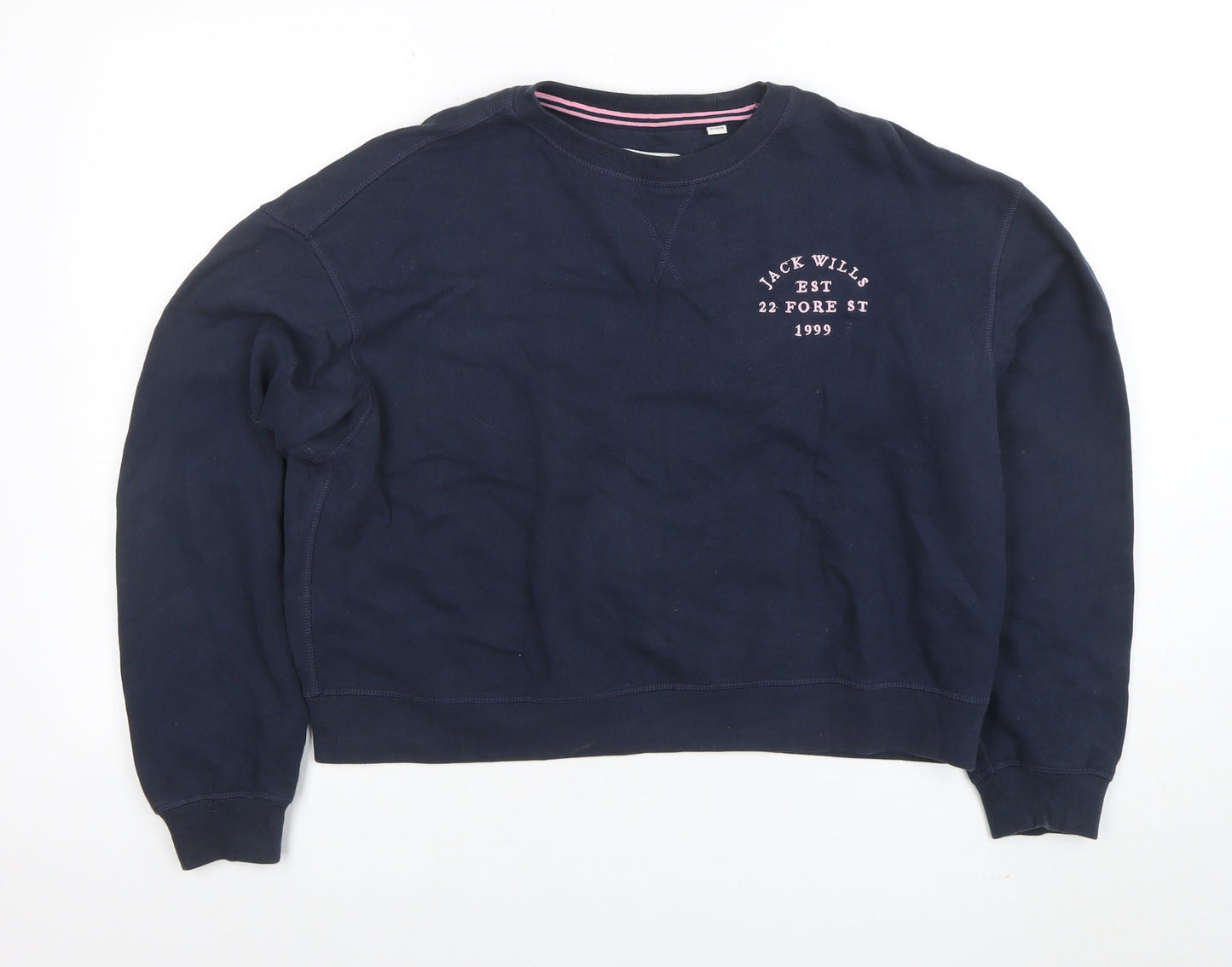 Womens UK Size 12 Jack Wills Blue Pullover Sweatshirt