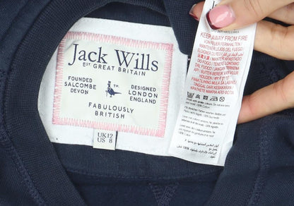 Womens UK Size 12 Jack Wills Blue Pullover Sweatshirt