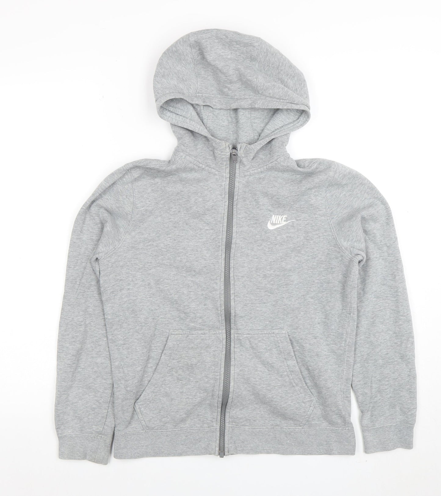 Boys UK Size 12-13 Years Nike Grey Full Zip Hoodie