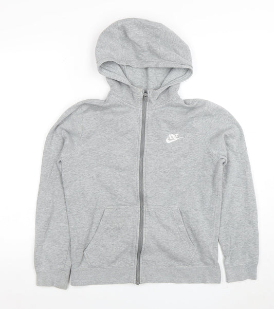 Boys UK Size 12-13 Years Nike Grey Full Zip Hoodie