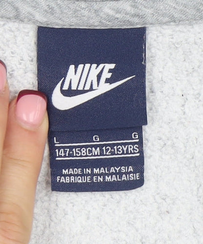 Boys UK Size 12-13 Years Nike Grey Full Zip Hoodie