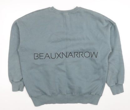 Mens UK Size XL BEAUXNARROW Blue Pullover Sweatshirt