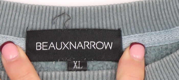 Mens UK Size XL BEAUXNARROW Blue Pullover Sweatshirt