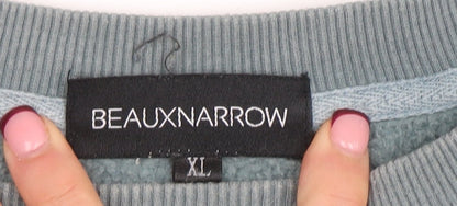 Mens UK Size XL BEAUXNARROW Blue Pullover Sweatshirt