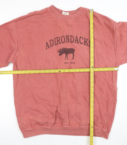 Mens UK Size S Comfort Colors Pink Pullover Sweatshirt