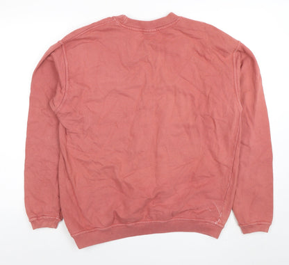 Mens UK Size S Comfort Colors Pink Pullover Sweatshirt