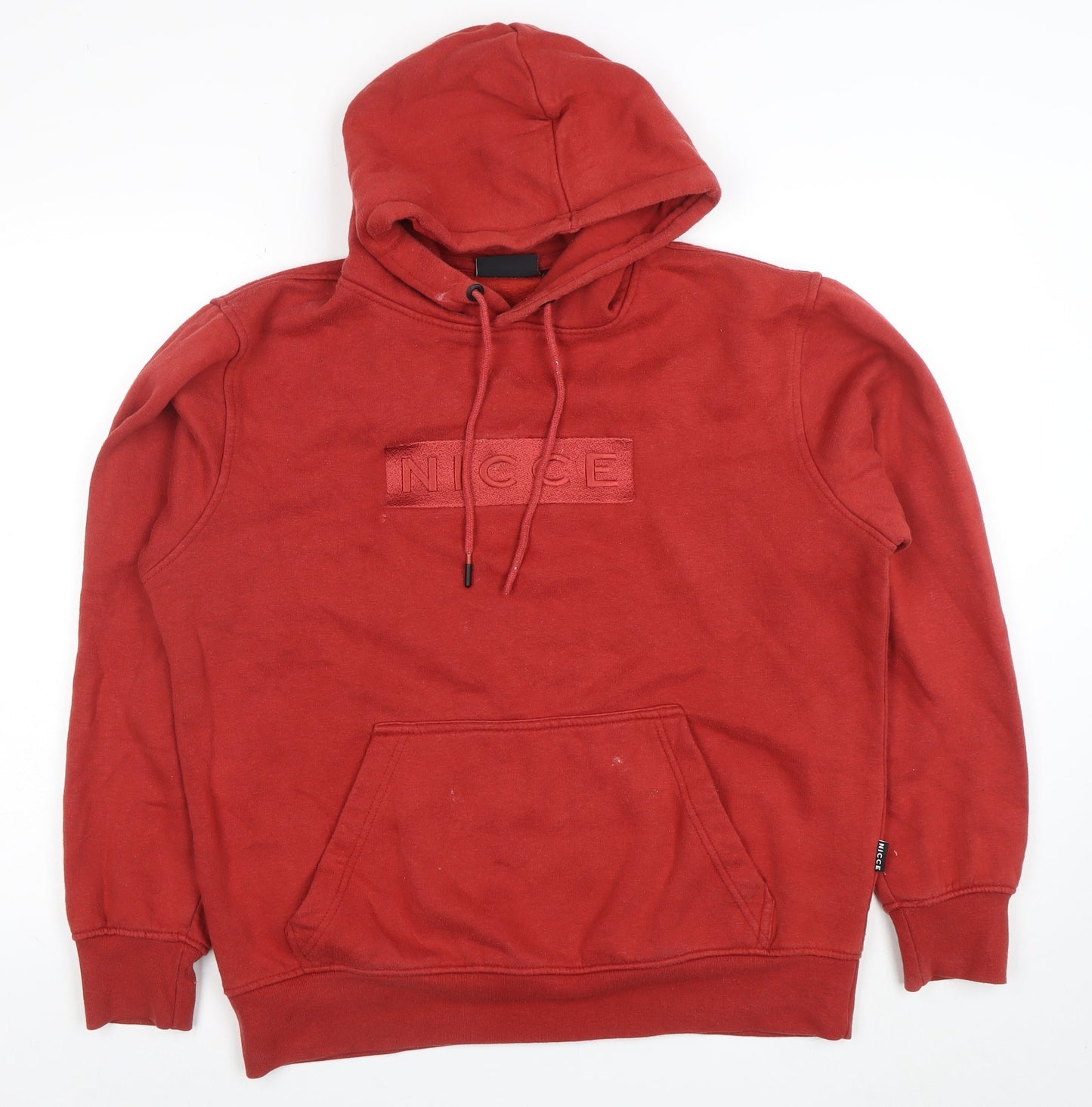 Mens UK Size L NICCE Red Pullover Hoodie
