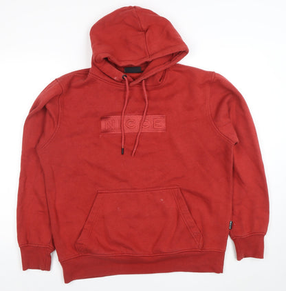 Mens UK Size L NICCE Red Pullover Hoodie