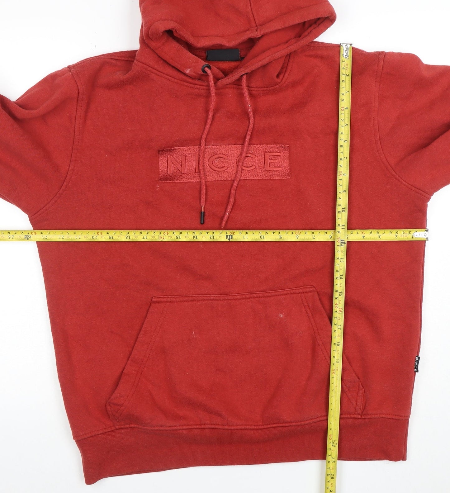 Mens UK Size L NICCE Red Pullover Hoodie