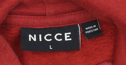 Mens UK Size L NICCE Red Pullover Hoodie