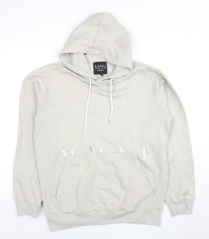 Mens UK Size S boohooMAN Beige Pullover Hoodie