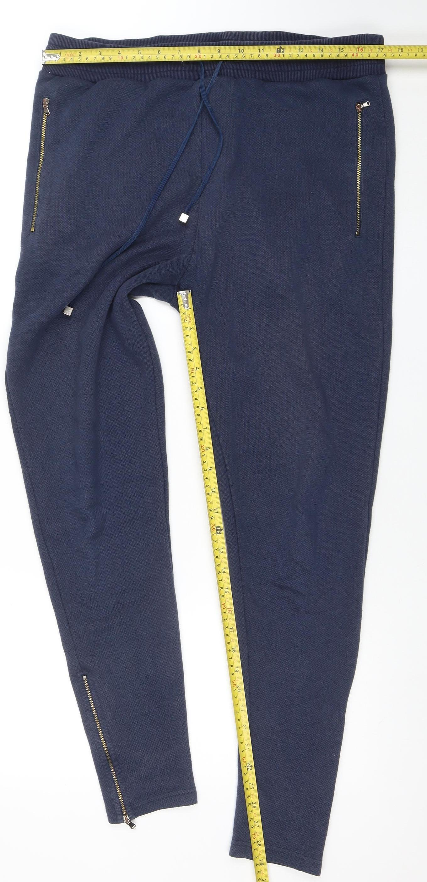 Mens UK Size L Millionaire Regular Fit Jogger Blue Trousers