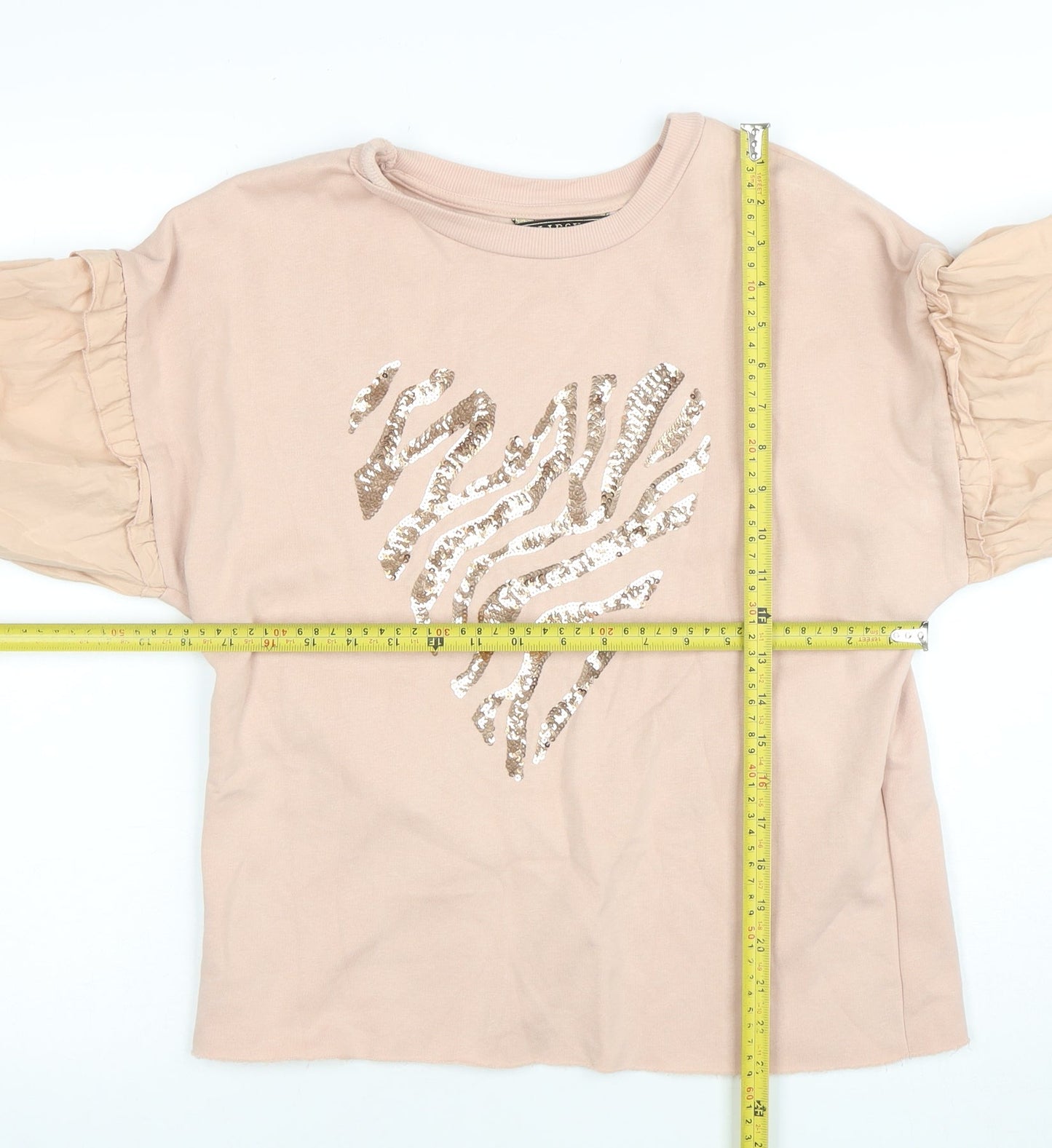 Womens UK Size M Lipsy London Beige Basic T-Shirt