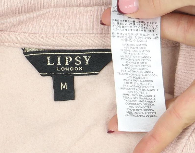 Womens UK Size M Lipsy London Beige Basic T-Shirt