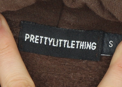 Womens UK Size M PRETTYLITTLETHING Brown Pullover Hoodie