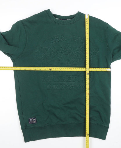 Mens UK Size M Drift King Green Pullover Sweatshirt