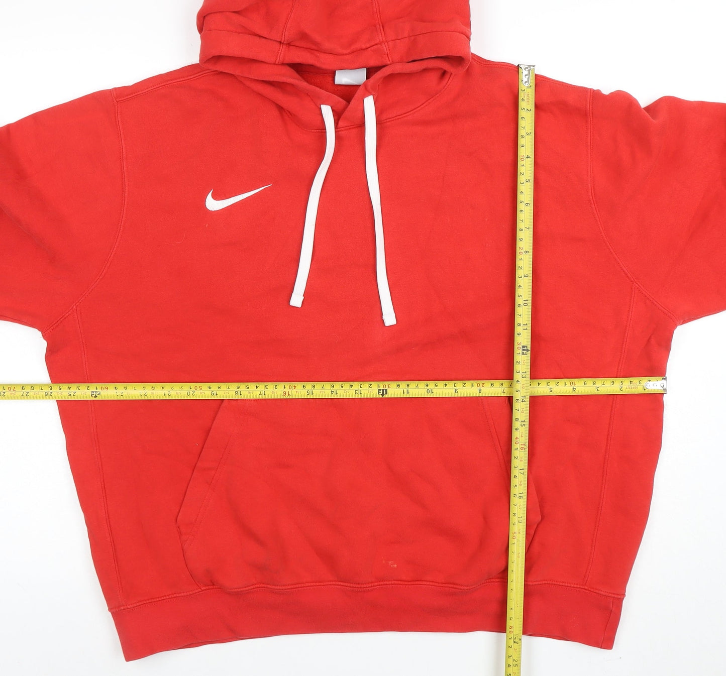 Mens UK Size L Nike Red Pullover Hoodie