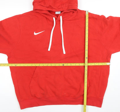 Mens UK Size L Nike Red Pullover Hoodie