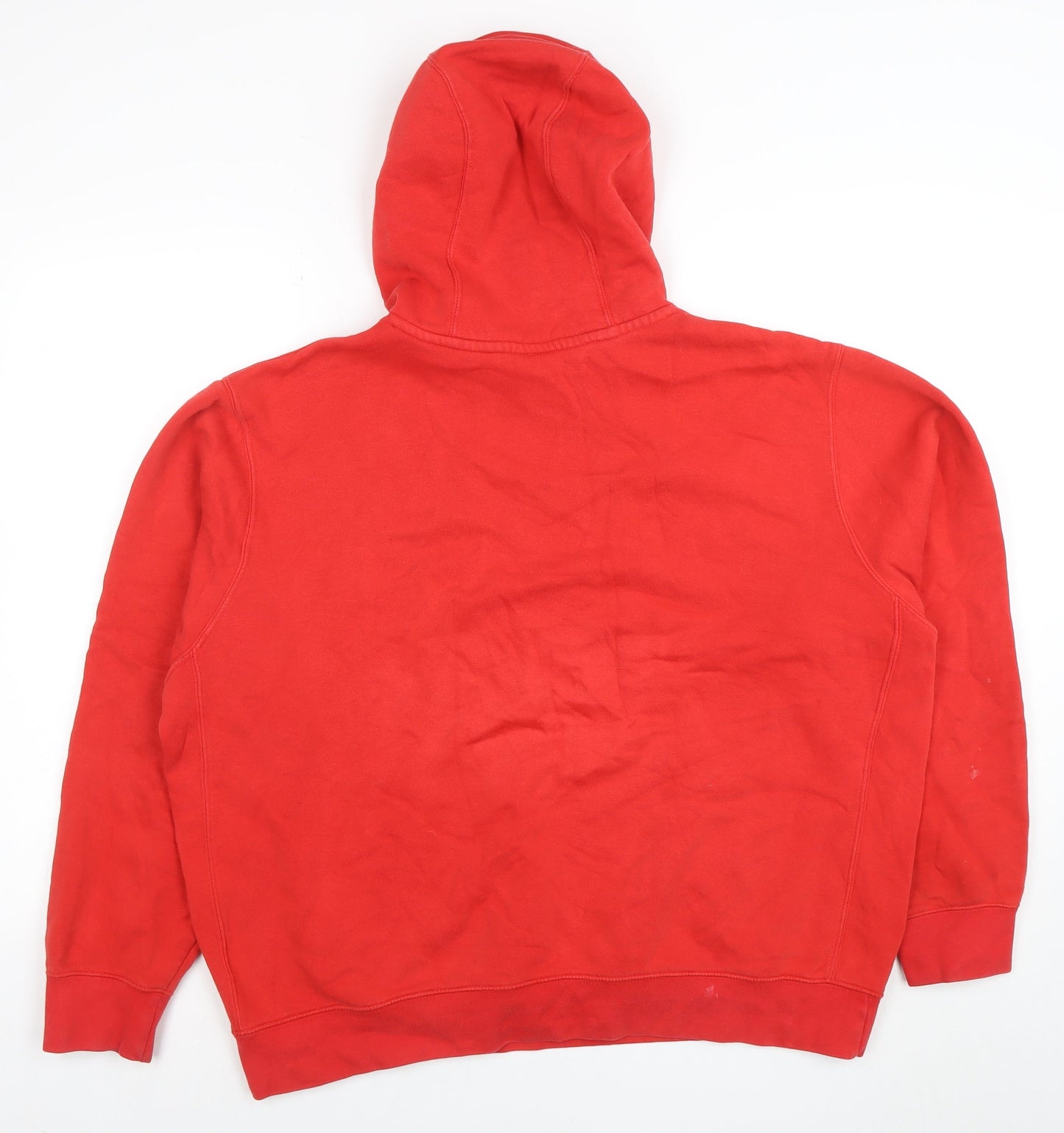 Mens UK Size L Nike Red Pullover Hoodie