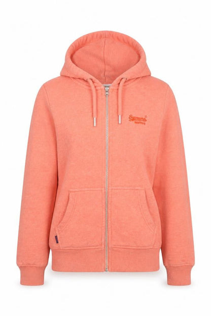Womens UK Size 6 Superdry Pink Full Zip Hoodie