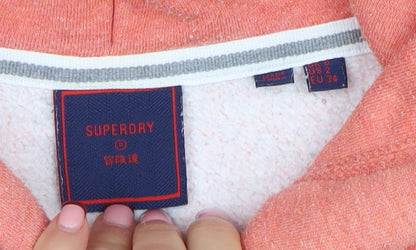Womens UK Size 6 Superdry Pink Full Zip Hoodie