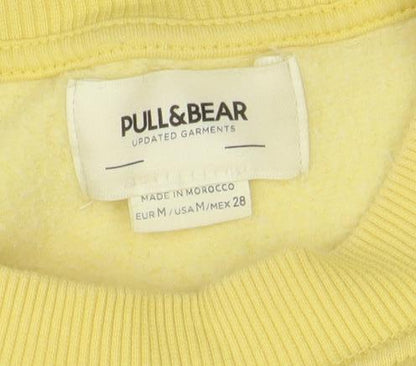 Womens UK Size M Pull&Bear Yellow Pullover Sweatshirt