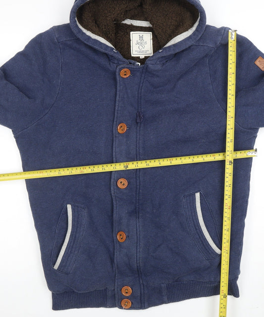Mens UK Size M Henri Lloyd Jeans Co Blue Cardigan Sweatshirt