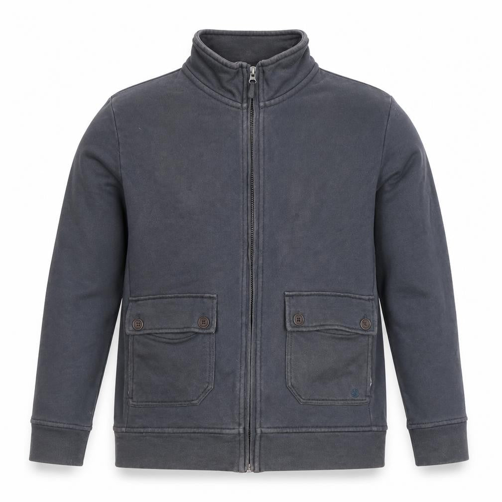 Mens UK Size M St George By Duffer Grey Full Zip Sweatshirt